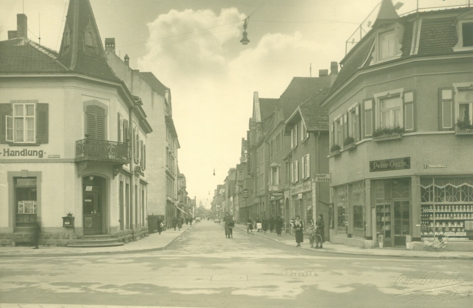 Scheffelstraße Singen – historische Aufnahme, Fotograf: Ott Albrecht